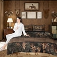 thumbnail image 4 of Erosebridal 7 Piece Camo Mallard Duck Comforter Set With Sheets Men Rustic Farmhouse Cabin Bed In A Bag Queen,Hunting Woodland Duck Bedding Set Country Wood Board Animal Bed Set, 4 of 7