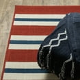 thumbnail image 3 of Gracewood Hollow Style Haven Martinique Horizontal Multi-Striped Area Rug Brick Red/Blue 2'3" x 7'6" Runner 8' Runner Runner, Outdoor, Indoor, 3 of 5