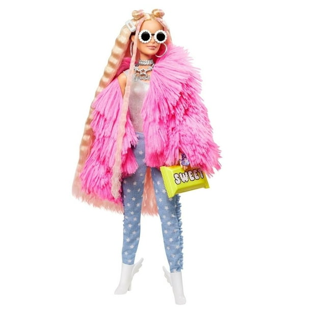 Muñeca Barbie Fashionista Extra Abrigo Rosa Walmart en línea
