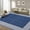 Blue, variant on Modern Bordered Washable Rug for Living Room, Various Sizes Non-Slip Area Carpet with Neutral Border Design, Stain Resistant & Ultra Soft Low Pile Floor Cover for Bedroom, Apartment