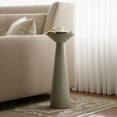 thumbnail image 6 of COZAYH Farmhouse Tall Pedestal End Table Small Solid Wood Martini Table Plant Stand Modern Round Drink Table for Small Space Living Room, Sage Green, 6 of 16