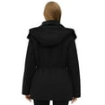 thumbnail image 3 of WenVen Women's Winter Coat Warm Puffer Jacket Windproof Hooded Winter Jacket Black L, 3 of 8