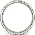 thumbnail image 2 of Stainless Steel Brushed Yellow Ip-Plated 6mm Grooved Band (Size 8.5) Made In China sr57-8.5, 2 of 5