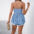 thumbnail image 4 of XFLWAM Lace Tank Tops for Women Summer Spaghetti Strap Babydoll Tops Cami V Neck Sleeveless Peplum Flowy Shirts, 4 of 9
