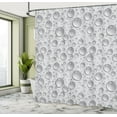 thumbnail image 5 of Ambesonne Grey Shower Curtain, Waterdrops Monochrome, 69"Wx70"L, Grey, 5 of 5