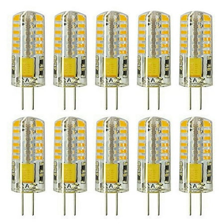 Rayhoo 10pcs G4 LED Bulb Bi-Pin Base Light Bulb Lamps 3W AC DC 12V Equivalent to 20W T3Halogen Track Bulb Replacement LED Bulbs(Warm White 2800-3200K)
