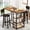 Brown, variant on MIERES 2-Person Dining Set, 3-Piece Bar Table and Chair Set, Kitchen Counter-Height Dining Table Set, Compact Kitchen Dining Table with Storage, Small Space Breakfast Set, Black