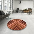 thumbnail image 4 of Ahgly Company Machine Washable Indoor Square Transitional Bright Orange Area Rugs, 8' Square, 4 of 7