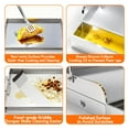 thumbnail image 3 of Food Grade Stainless Steel Griddle for Gas Grill, Multi-Functional Stove Top Griddle with Grease Groove, Flat Griddle Pan for Camping, Tailgating, Parties, 23＂×16＂, 3 of 9