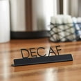thumbnail image 3 of American Metalcraft SBD5 5" x 3/4" x 1 1/2" Black Laser-Cut Tabletop Sign with "Decaf" Print, 3 of 3