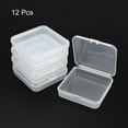 thumbnail image 3 of Unique Bargains 72x17mm Plastic Square Clear Storage Container Box with Lid, 12 Pack, 3 of 5