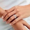 thumbnail image 3 of MyDiamondBox 3/8cttw White Diamonds Miracle Plate Bridal Ring Set Crafted in 10KT White Gold Real Diamond Ring for Women, US6, 3 of 3