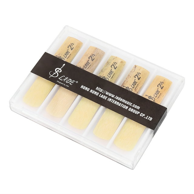 Caña de Saxofón Jadeshay 10 Piezas de Plástico 2.5 para Saxofón Soprano