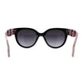 thumbnail image 4 of Womens Horn Rim Cat Eye Designer Fashion Plastic Sunglasses Black Purple Smoke, 4 of 4