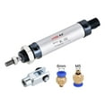 thumbnail image 4 of Uxcell 16mm Bore 25mm Stroke Pneumatic Air Cylinder with Y Connector and Fittings, 4 of 5