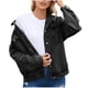 thumbnail image 2 of Chaqueta vaquera de manga larga sin capucha y abrigos de mezclilla de moda para mujer con solapa de color y mangas más delgadas, 2 of 6