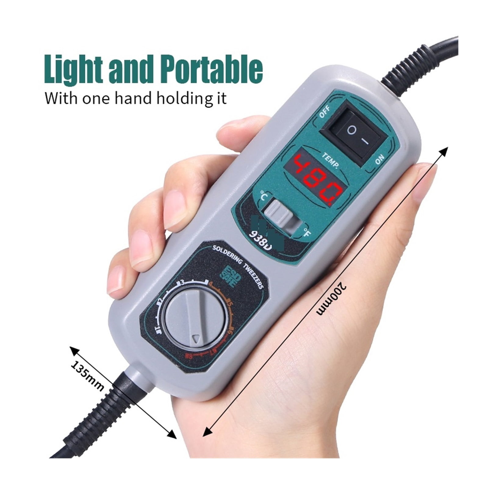 Portable Tweezers Soldering Station, Soldering Iron Station Chip Desoldering Kit Set , Welding Equipment ,Portable