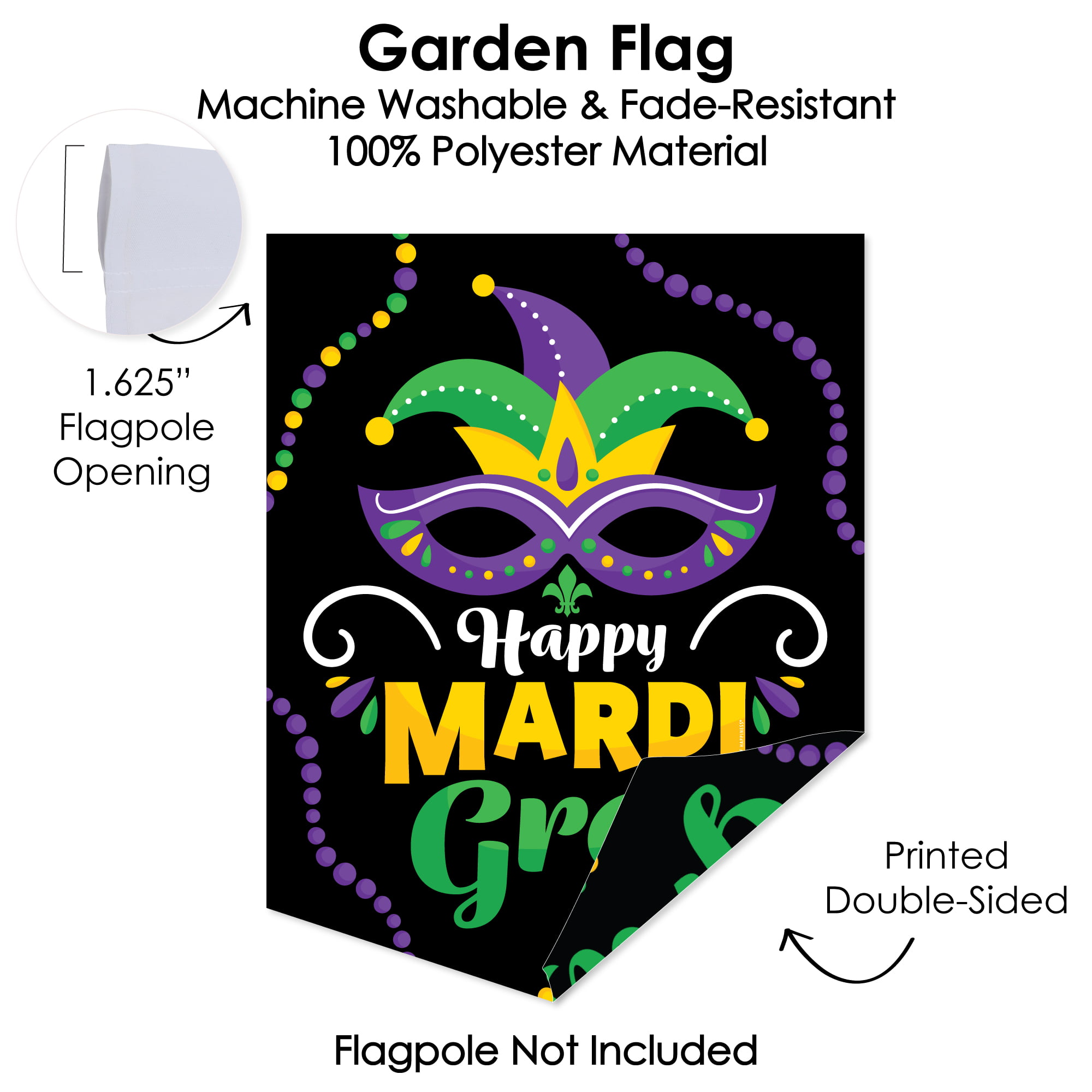 Mardi Gras Mask Half circle Flag Special For Festivals Room - Temu