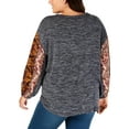 thumbnail image 2 of Style & Co. Womens Bubble Pullover Sweater, Grey, Plus Size, 3X, 2 of 2