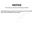 thumbnail image 2 of Transit Auto Front Disc Brake Rotors and Semi-Metallic Pads Kit for Car Dodge Caravan Chrysler Voyager K8F-100205, 2 of 11
