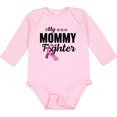 thumbnail image 3 of Inktastic Breast Cancer Awareness My Mommy is a Fighter Boys or Girls Long Sleeve Baby Bodysuit, 3 of 5