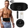 thumbnail image 2 of Cinturón masajeador adelgazante eléctrico, Estimulador muscular ajustable, entrenador EMS, moldeador corporal para pérdida de peso Gymnic, 2 of 9