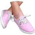 thumbnail image 3 of Women's Casual Low Top Sneakers Solid Color Breathable Lightweight Walking Shoes, 3 of 12