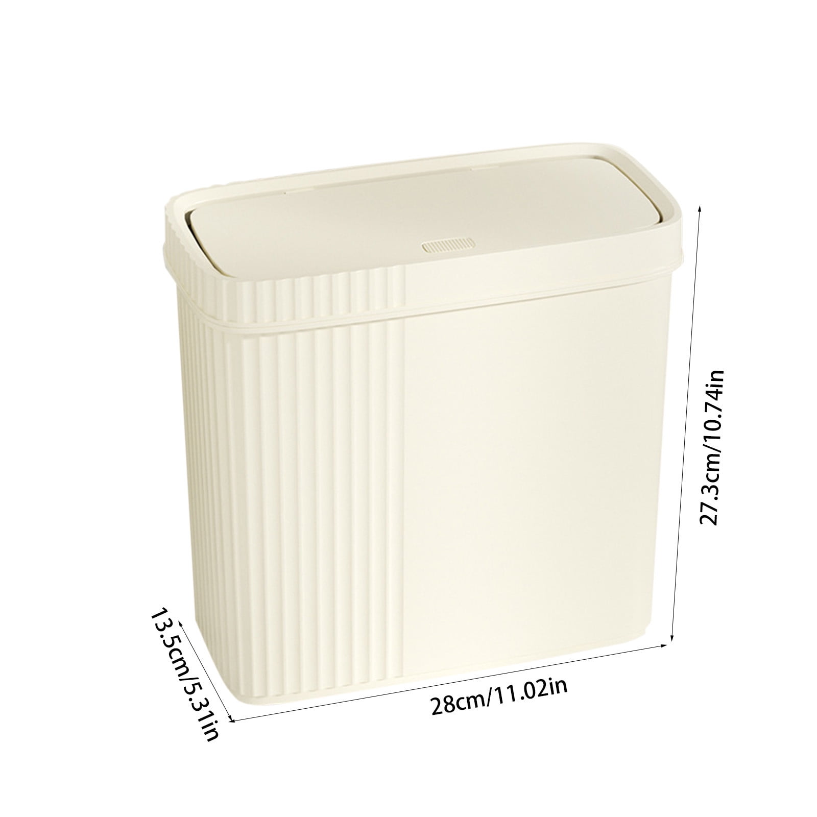 Bathroom Trash Can with Pop-Up Lid, Odor-Locking Garbage Bin – Press Button Open, Leak-Proof, Compact for Toilet Office Bedroom Living Room Small Spaces