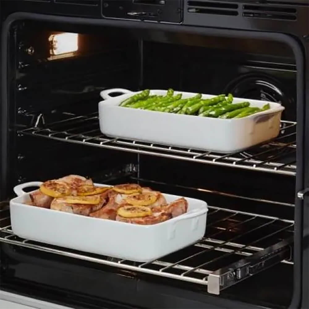 Bosch HBL8743UC 30 inch Black Stainless Electric Convection Wall Oven with Microwave