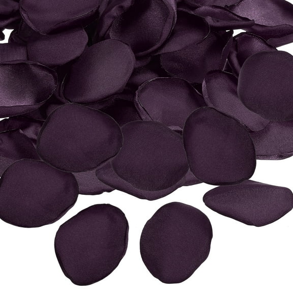 Silk Rose Petals 200 Pcs Artificial Flower Petals Fake Rose Petals for Wedding Aisle Scatter Bridal Table Decor Romantic Night Decoration Dark Purple