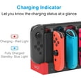 thumbnail image 2 of Charger for Joy Cons Controller, Charging Dock Base Station for Joy Cons and Game Card Storage Holder with 28 Game Card Slots Accessories Kits for Nintendo Switch, Black, 2 of 6