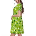 thumbnail image 2 of Lsque St. Patrick's day Print Women's Casual Dress T-Shirt Summer Short Sleeve Scoop Neck Swing Dresses, 2 of 6