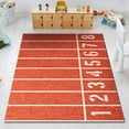 thumbnail image 2 of Football Rug Playing Football Interesting Sports Scene Design Modern Football Non Slip Area Rug Floor Mat, 2 of 4