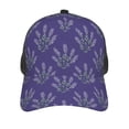 thumbnail image 3 of Lsque Lavender Flowers Printed Trucker Hat - Baseball Cap for Men Women - Breathable Mesh Side, Adjustable Fit - for Casual Wear, 3 of 7