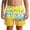 Yellow, variant on Shachafan Boys Beach Shorts With Gradient Ice Print For Summer Lightweight Swim Trunks For Kids Comfortable Fit Ideal For Sand And Surf Checke Shorts