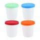 thumbnail image 1 of KAKOWELY 4 recipientes reutilizables para guardar helados, redondos y para postres., 1 of 5