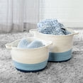 thumbnail image 4 of Honey-Can-Do Cotton Rope Nesting Storage Basket Set, Blue Ombré, 4 of 10