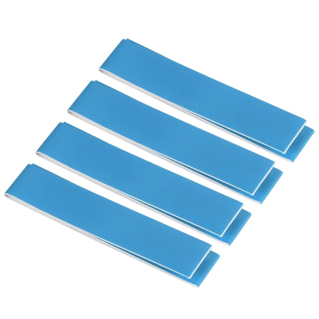Uxcell 9.8"x0.7" Badminton Racket Tennis Racquet Head PU Protector Sticker Tape, Blue 4Pcs