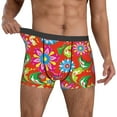 thumbnail image 2 of Kdxio Men's Boxer Briefs with Vector Mexican Otomi Style Bright Print - Comfortable and Breathable Underwear for Everyday Wear, 2 of 7
