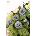thumbnail image 4 of Rosas Artificiales N&T NIETING 50 unidades Flores de Espuma Grises 18 cm, 4 of 9