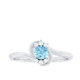 thumbnail image 5 of Rosec Jewels Aquamarine Promise Ring for Women - Real Aquamarine Diamond Ring - AAA Quality - Ready to Gift for Valentines, 14K White Gold, US 6.50, 5 of 9