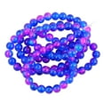 thumbnail image 1 of Cuentas de vidrio craquelado Sunnimix de crujido de 8 mm Fushia azul real, 1 of 8