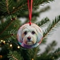 thumbnail image 3 of Maltese Dog Pop Art Christmas Tree Holiday Round Ceramic Ornament, 3 of 7
