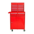 thumbnail image 4 of Imerelez Tool Chest with Detachable 5 Drawer, Wheels, Bottom Cabinet, and One Adjustable Shelf - Red, 4 of 8