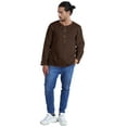 thumbnail image 2 of Atasi KurtaForMen Indiens T-Shirts à Manches Longues Unis Col Rond T-Shirt Ethnique, 2 of 7