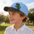 thumbnail image 2 of CAUYDY Dinosaur Baby Boys Girls Caps Embroidery Kids Baseball Caps Cotton Toddler Boy Hat Spring Summer Autumn 2-6Y (Sizes 3-8 Years,P05-Blue), 2 of 5