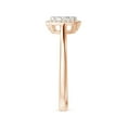 thumbnail image 3 of ANGARA Natural 0.14 Ct. Diamond Halo Ring in 14K Rose Gold for Women (Ring Size: 11.5), 3 of 9