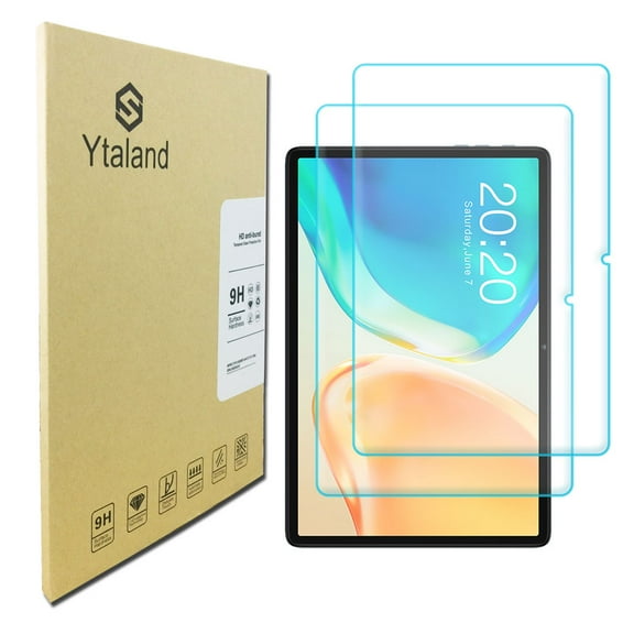 Ytaland Glass Screen Protector for TECLAST P30S/M40 Plus/P40HD, [2 Pack] Anti-Fingerprints Bubble-Free Tempered Glass Film Cover