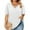White, variant on TQWQT Plus Size Womens Tops 4x-5x Sexy Short Sleeve Tunic Tops Army Green Basic Plain Tees V Neck Criss Cross T Shirts Large Casual Clothes for Women 4XL