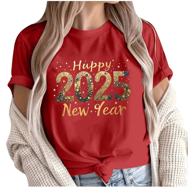 Camisetas de Manga Corta para Mujeres, Camiseta de Cuello Redondo Impresa de Moda, Primavera Y Verano Casual